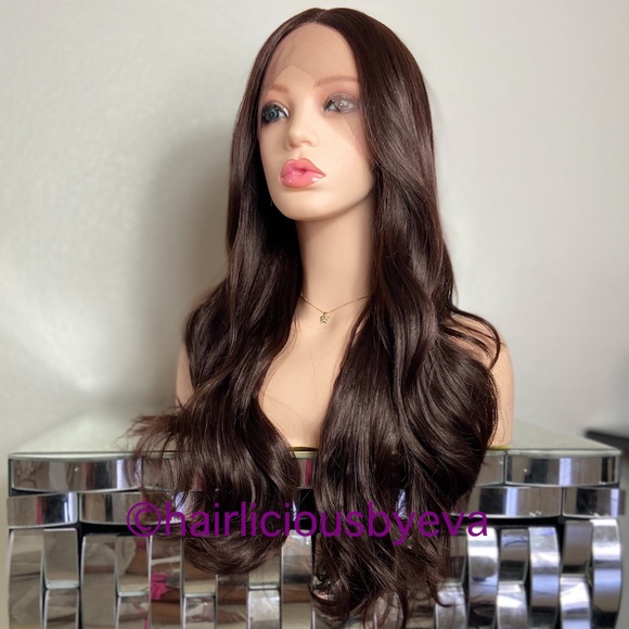 Accessories - brown color 4 wig lace front wavy layered heat ok